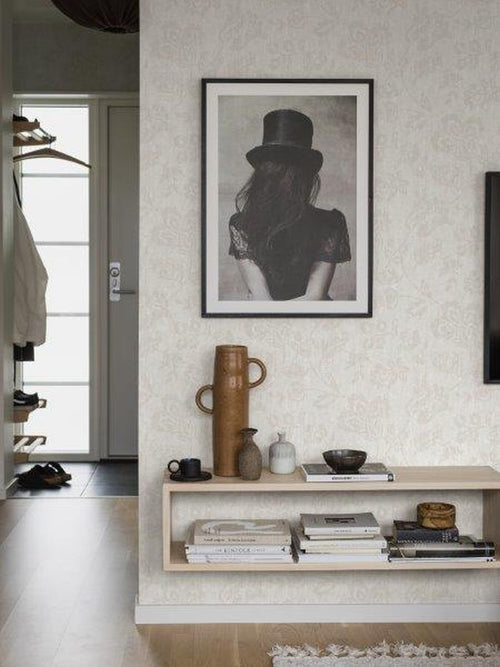 Borastapeter behang bloemen lichtbeige - 53 cm x 11.2 m - 660135