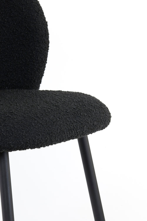 Light & Living eetkamerstoel ELYNA - 56x55x79cm - zwart - Set van 2