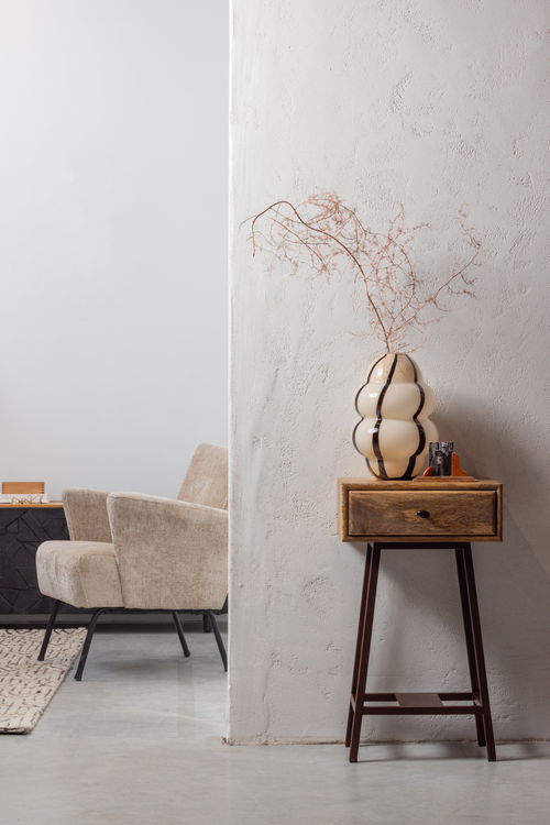 WOOOD sidetable Skybox - Hout/Metaal - Naturel - 70x45x30 - vtwonen shop