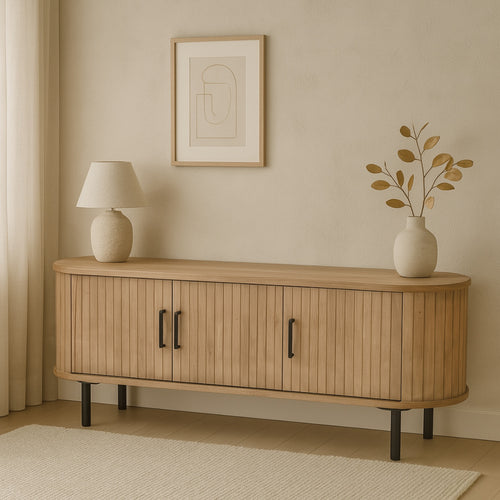 Giga Meubel Tv-meubel Merel - Naturel Mangohout - 160x46x56cm - vtwonen shop