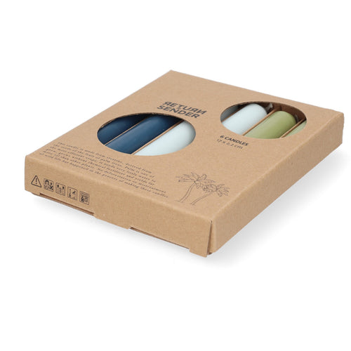 Return to Sender Dinerkaarsen 17 cm - Set met 3 kleuren - Petrol