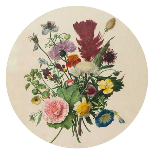 Reinders glasschilderij Bloemen boeket - Ø 70cm