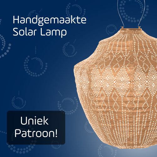 Lumiz solar lampion funale crownn - 40 cm - abrikoos