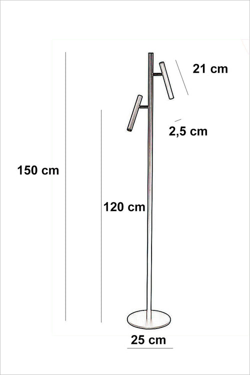 Freelight vloerlamp Luogo - 2 lichts - 25  x 150   cm - beige - vtwonen shop