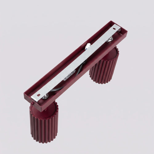 Sollux Lighting Plafondlamp KARBON 2 bordeaux - 30x6,5x16,5cm