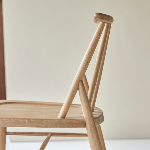 Tikamoon Set van 2 stoelen in massief acacia - Naturel