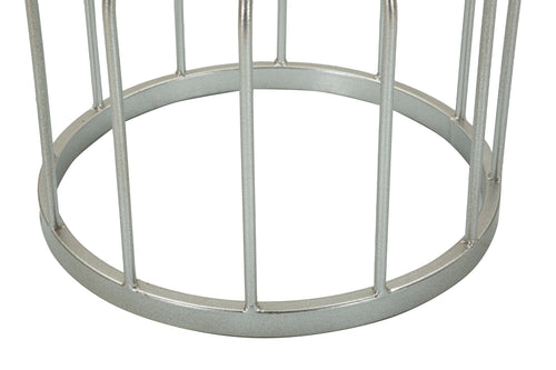 Mauro Ferretti bijzettafel - Ø 37,5x58 cm - zilver