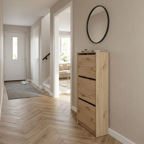 Giga Meubel Schoenenkast Miko - Scandinavische Opbergkast - 49x18x122cm