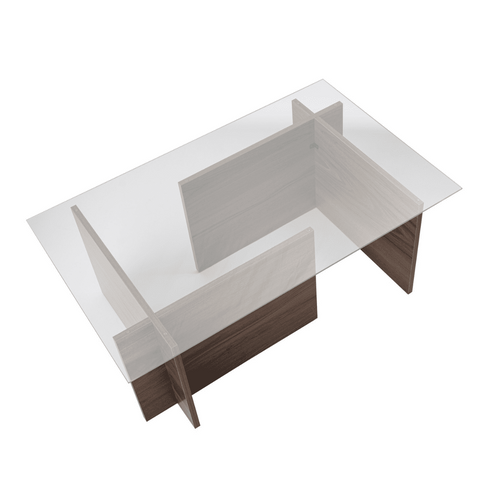 Calicosy - NOAH Salontafel - Transparant - 65x105x40 cm