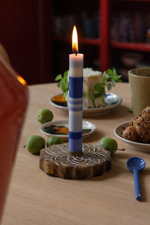 Return to Sender Dinerkaarsen 17 cm Blauw - Set van 6