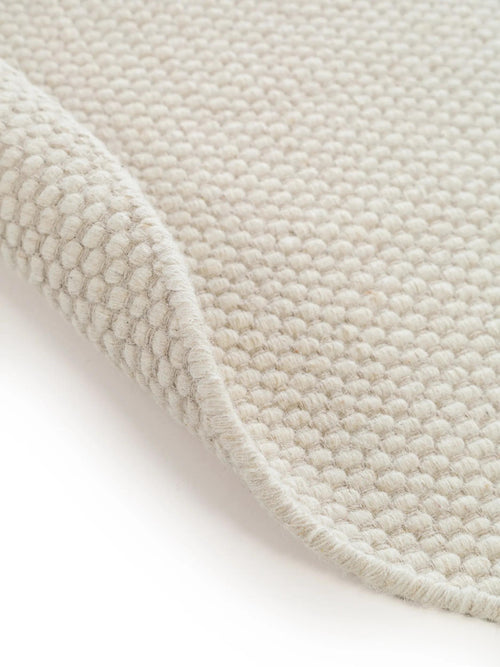 benuta wollen vloerkleed Rocco - wit - ø 150 cm