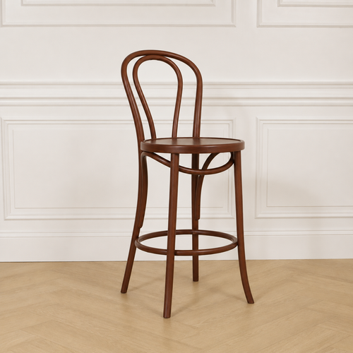 Fameg Vienna Thonet No. 18 houten barkruk walnoot - 65 cm