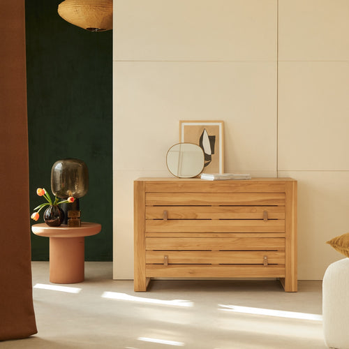 Tikamoon Commode van massief teakhout - Naturel