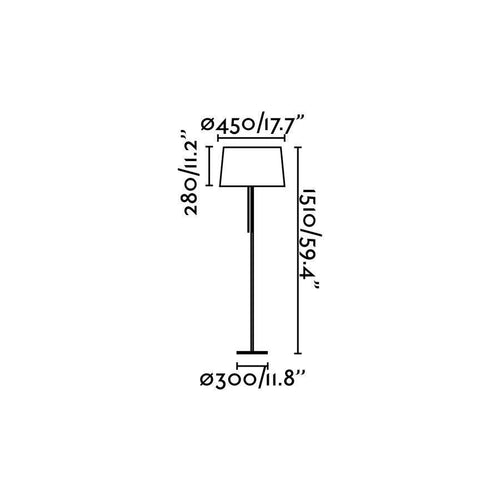 Faro Volta - 1 Light Vloerlamp Wit, Nikkel, E27