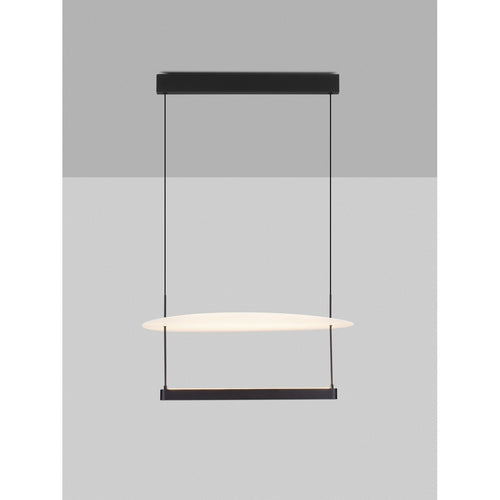 Nova Luce DIONA Geïntegreerde LED-hanglamp voor plafond, zandzwart, wit, Triac dimbaar, LED 40W 2560lm 2700K
