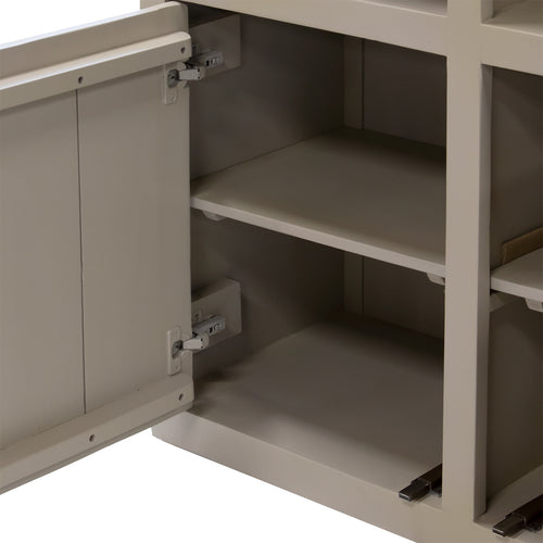 Giga Meubel Wandkast Xander - Hardhout/Hout - Beige - 160x46x220cm - vtwonen shop