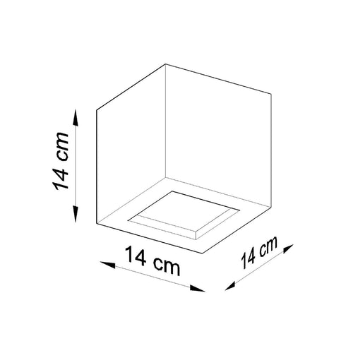 Sollux Lighting Wandlamp keramiek LEO - 14x14x14cm