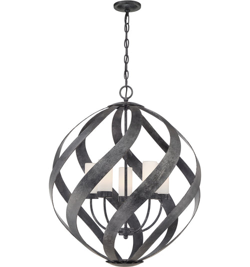 Elstead Quoizel Blacksmith Bolvormige Plafondlamp Oud Zwart, IP44