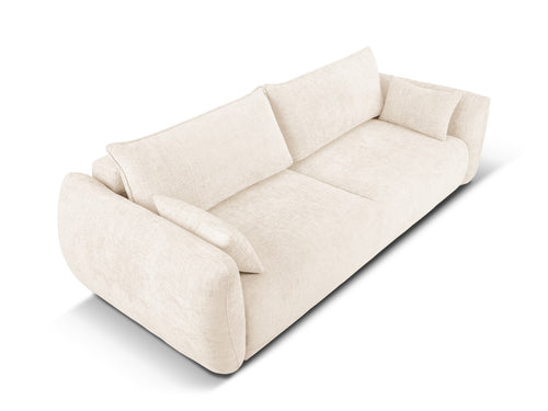Cosmopolitan Design Slaapbank met opbergdoos Matera 3-zits, chenille, lichtbeige - 108x240x86cm