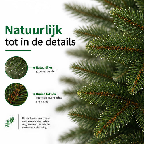Black Box Trees Toronto Kunstboom h230xd140cm - Kerstboom met Realistische Frosted Naaldtips - Kerstversiering voor Binnen - Scharnierconstructie voor
