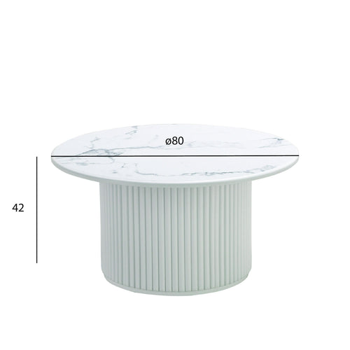 Furnhouse ronde salontafel Easy - Wit - Ø 80 cm