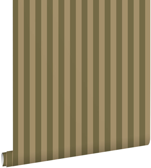 ESTAhome behang strepen khaki groen - 50 x 900 cm - 131912