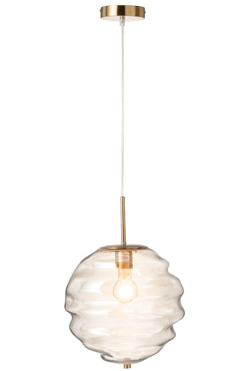 J-Line hanglamp Bijenkorf - glas - licht cognac