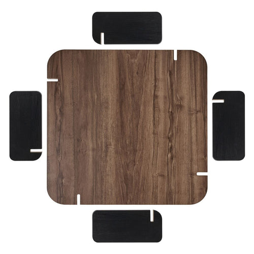 Calicosy - Vierkante ORME - Donker hout 90x90x35 cm
