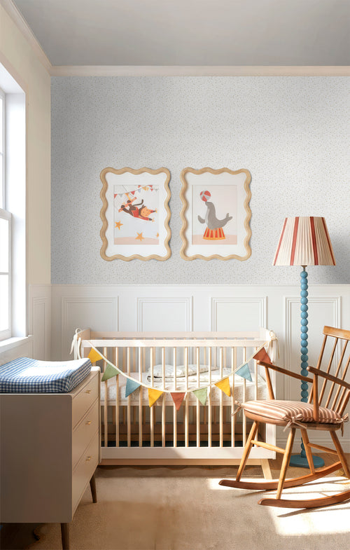 Sanders & Sanders behang sterretjes wit en goud - 53 cm x 10 m - 640298