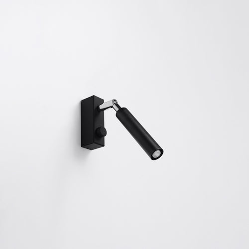 Sollux Lighting Wandlamp EYETECH 1 zwart - 3x10x20cm
