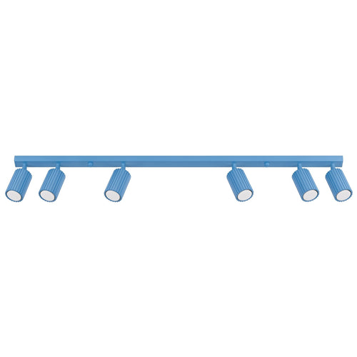 Sollux Lighting Plafondlamp KARBON 6L lichtblauw - 117x6,5x16,5cm
