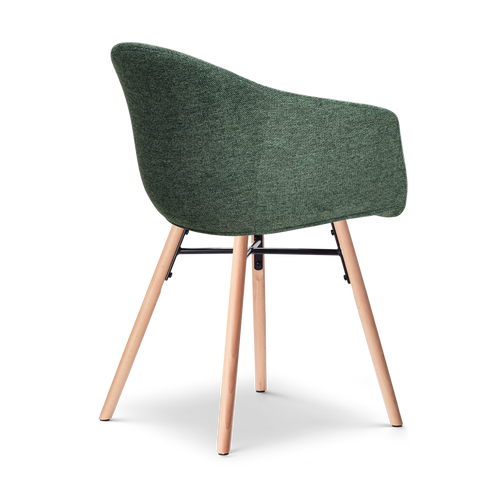 Nolon Nena-Otis Eetkamerstoelen Set van 2 - Donkergroen - Houten Poten - vtwonen shop