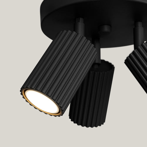 Sollux Lighting Plafondlamp KARBON 3P zwart - 19,5x19,5x18cm