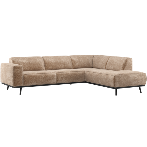 WOOOD hoekbank rechts Statement - Chenille - Velvet Taupe - 77x274x210