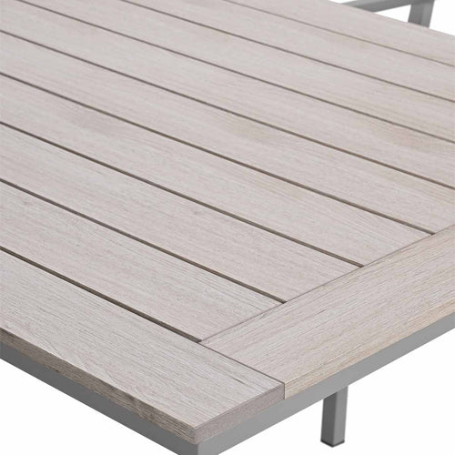 Garden Impressions Oklahoma/Vigo tuinset 4 personen taupe stapelbare stoelen 160 cm
