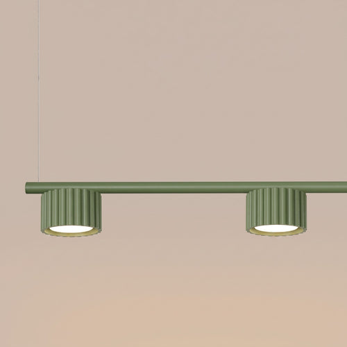 Sollux Lighting Kroonluchter AURA 4 olijfgroen Gx53 - 122x10x208cm