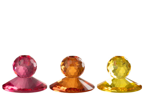 J-Line kaarshouder - glas - mix - 3 stuks - vtwonen shop