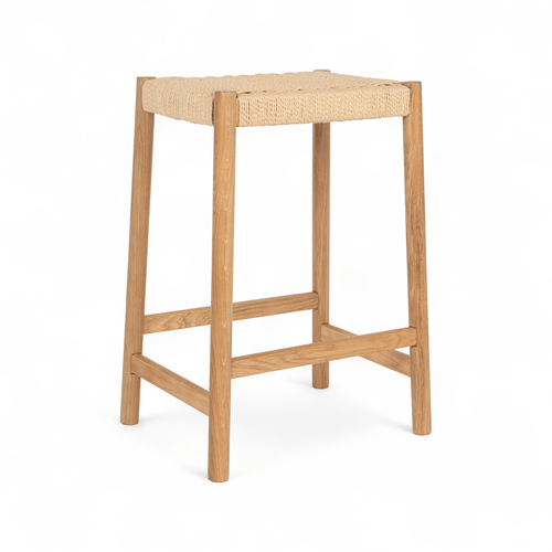 Furnhouse barkruk Ida - Natuurlijk eikenhout - Set van 3