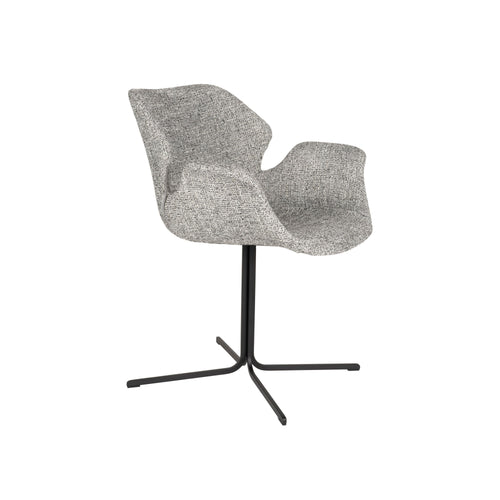 Zuiver Nikki Eetkamerstoelen Met Armleuningen Grijs - Set van 2