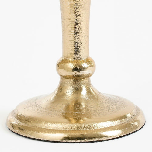 Mica Decorations Kandelaar met Strik - L11 x B8 x H20 cm - Aluminium - Goud