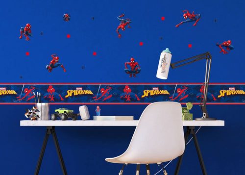 Sanders & Sanders muursticker Spider-Man blauw en rood - 30 x 30 cm - 600952