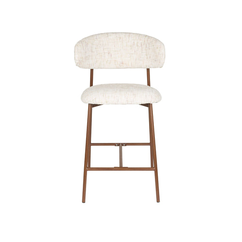 Housecraft Living Claes Barkrukken rugleuning 65 cm Gebroken Wit - Set van 2