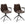 Furnhouse eetkamerstoelen armleuning Isabel - Zwart - Kunstleer - Set van 2