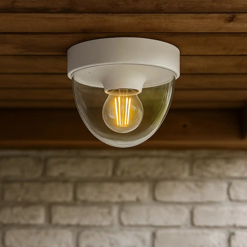 Nowodvorski buitenlamp Nook - 1 lichts - 18  x 15.5   cm - wit