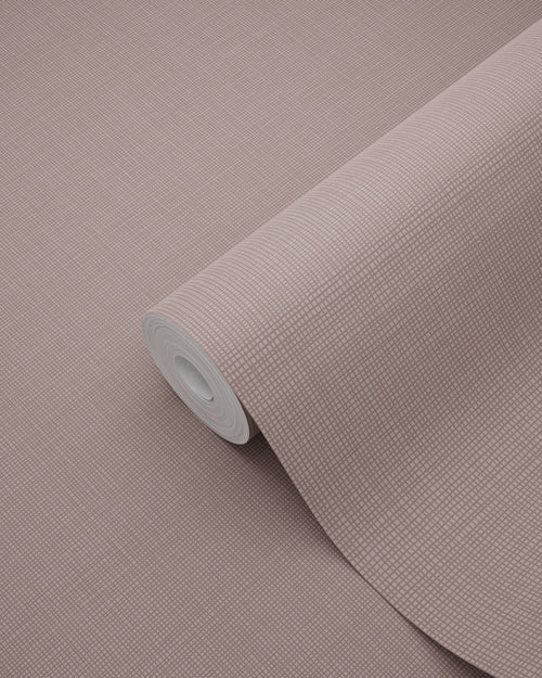 ESTAhome behang linnenstructuur lila paars - 53 cm x 10.05 m - 131124 - vtwonen shop