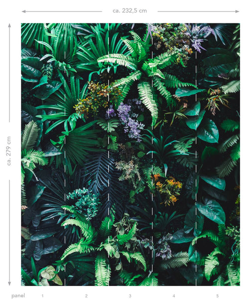 ESTAhome fotobehang tropische planten groen - 232.5 x 279 cm - 158900 - vtwonen shop