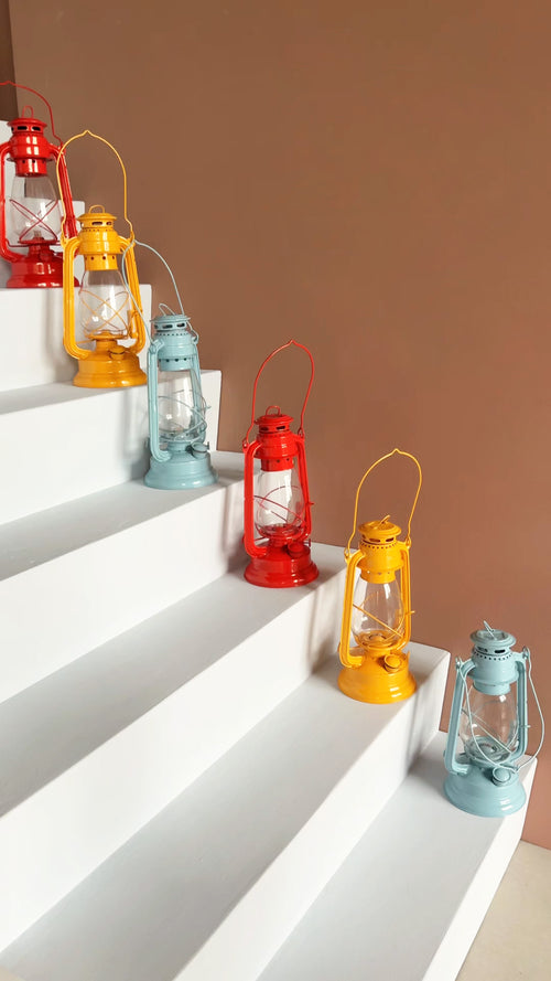 vtwonen - Olielamp - Metaal -  Blauw - 17x33cm