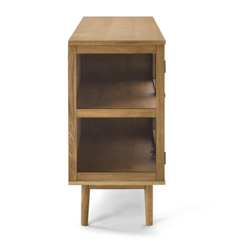 Furnhouse 3-deurs dressoir Svendborg - Natuurlijk eikenhout - MDF, Eikenfineer - 40x137x80