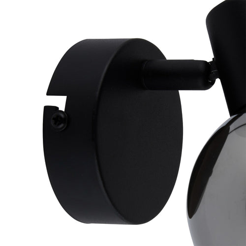 Lighto | Art deco spot zwart met smoke glas | Juna - vtwonen shop