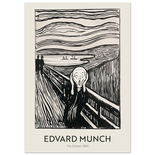 Artfulprints  Edvard Munch - The Scream 1895   poster A4 21x29.7 cm - vtwonen shop